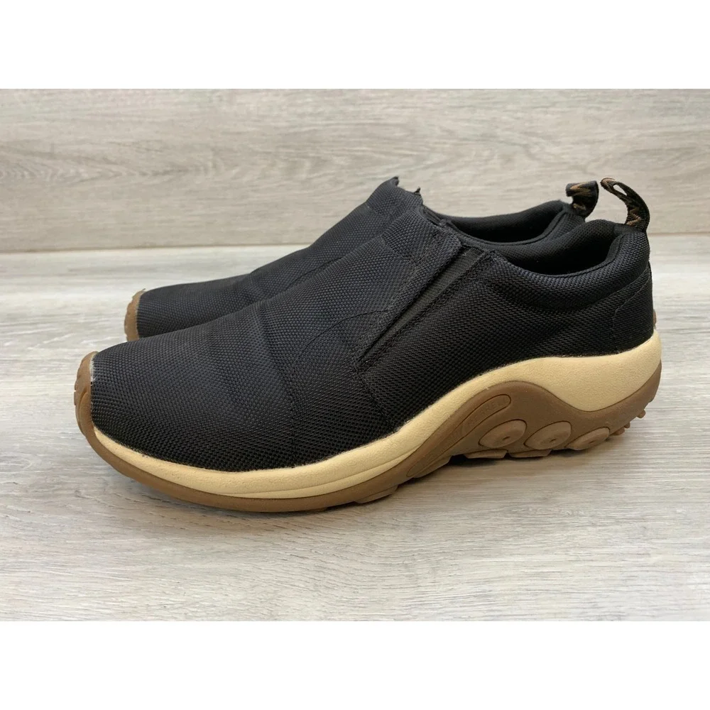 Merrell Jungle Moc Explorer Men's Sneakers 9.5 Black Mesh Slip On Trail Shoes